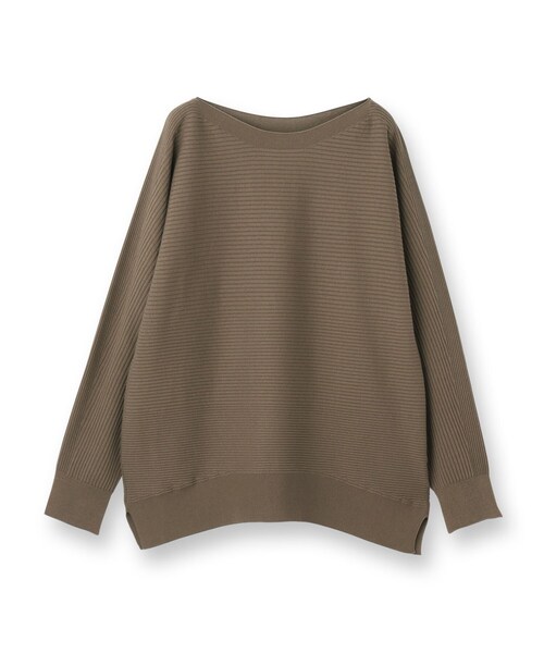 INDIVI（インディヴィ）の「【洗える/体型カバー】美シルエットニット（ニット/セーター・レディース・パープル/ライトパープル/オフホワイト/チャコールグレー/ブラウン系・05/13/15 /34/38/19）」の6枚目の写真