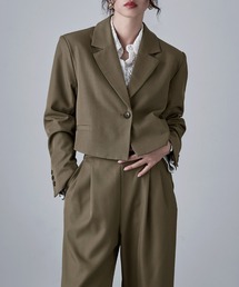 Plantation オリーブグリーン テーラードジャケット　カーキ　パッカブル Plantation オリーブグリーン テーラードジャケット カーキ
