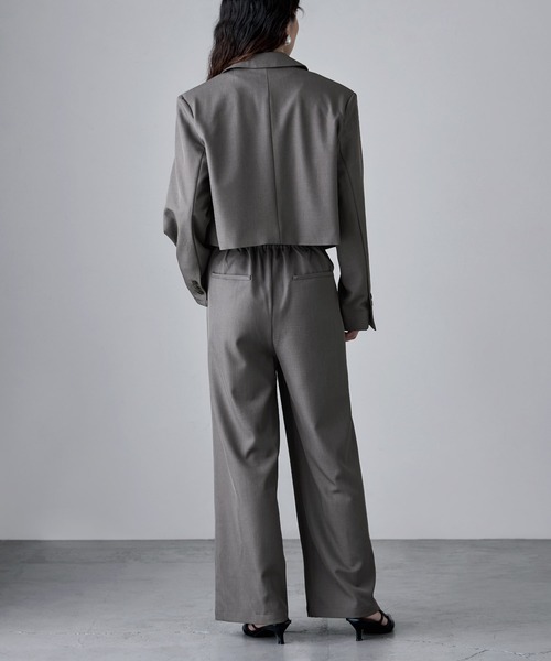 単品】ツイルショートテーラードジャケット（テーラード