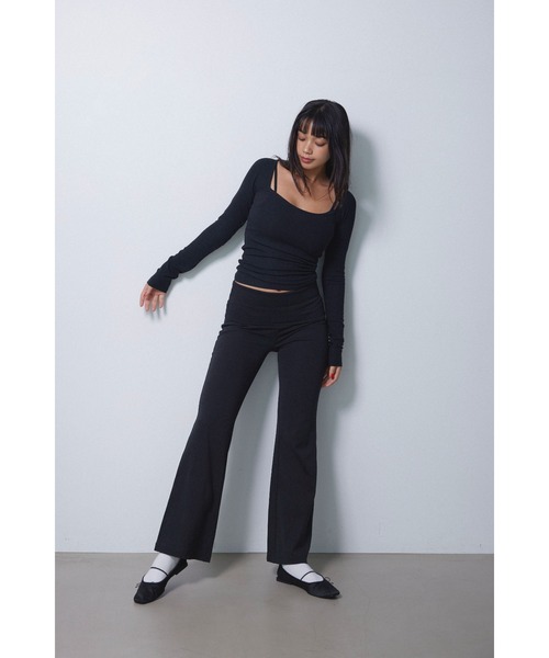 ALEXIA STAM★ナイロンパンツ ALEXIA STAM パンツ Wellness Buckle Pants /ベルト付き裏起毛