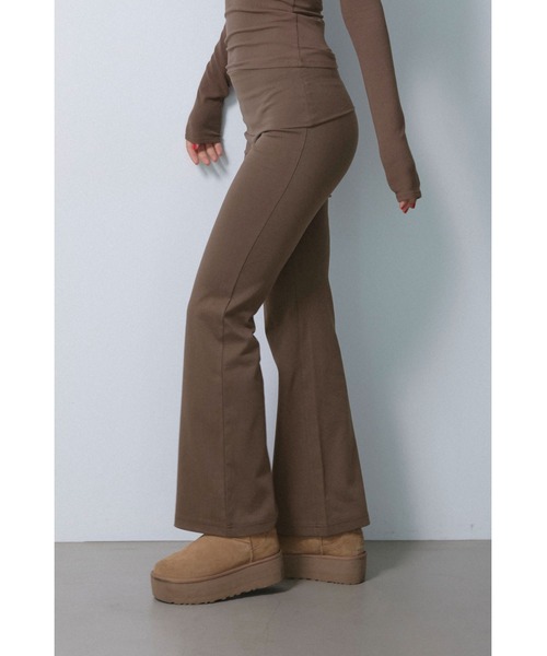 ALEXIA STAM（アリシアスタン）の「Wellness Turn-up Waist Flared Pants /ターンアップウエストパンツ（その他パンツ・レディース・ブラウン/ブラック/グレー・S/M）」の19枚目の写真