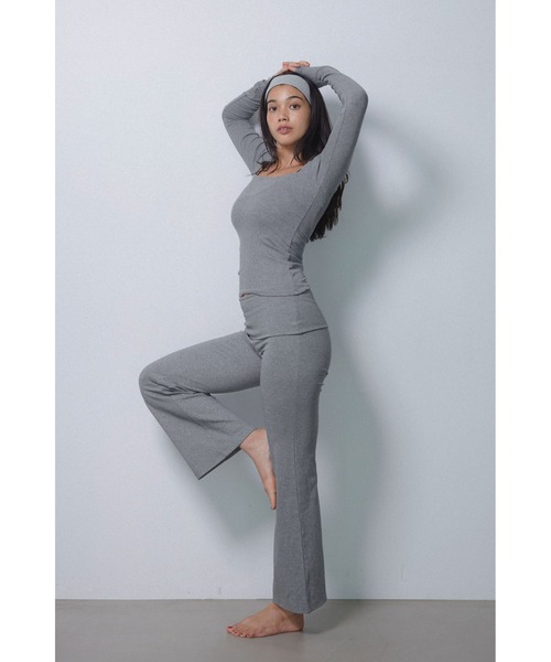 ALEXIA STAM タイダイ ハイウエストパンツ ALEXIA STAM パンツ Wellness Buckle Pants /ベルト付き裏起毛パンツ