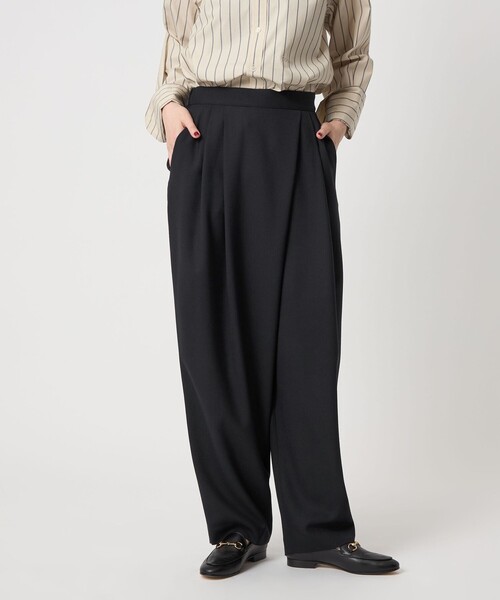 conte＞ビエラ アシンメトリー タックパンツ（その他パンツ）｜conte