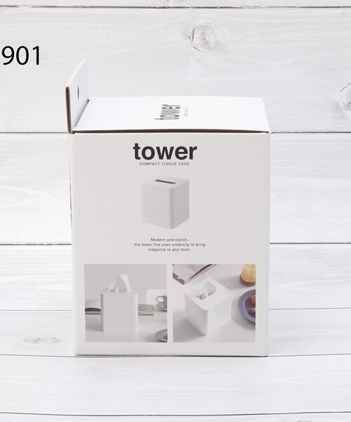 one'sterrace(ワンズテラス)の「tower タワー コンパクトティッシュケース スクエア(収納グッズ・レディース・ホワイト系9/ブラック系8・99)」の11枚目の写真