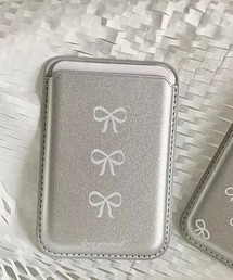 SANSeLF(サンセルフ)の【SANSeLF】 リボンプリントカードケース スリムフォルム コンパクト スマホグッズ sac25a019(スマホグッズ)