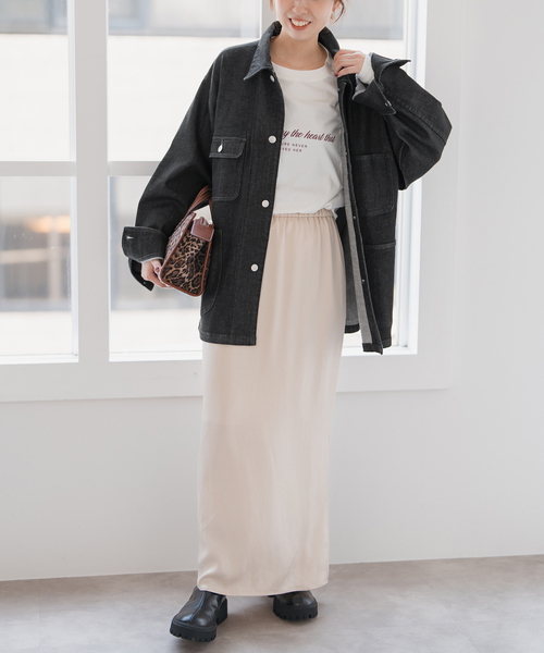 Spick & Span（スピックアンドスパン）の「RED CARD TOKYO / レッドカード トーキョー 別注Chore Coat*（デニムジャケット・レディース・ブラック・SMALL）」の6枚目の写真