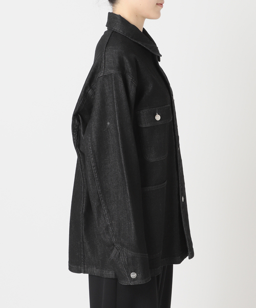 Spick & Span（スピックアンドスパン）の「RED CARD TOKYO / レッドカード トーキョー 別注Chore Coat*（デニムジャケット・レディース・ブラック・SMALL）」の12枚目の写真
