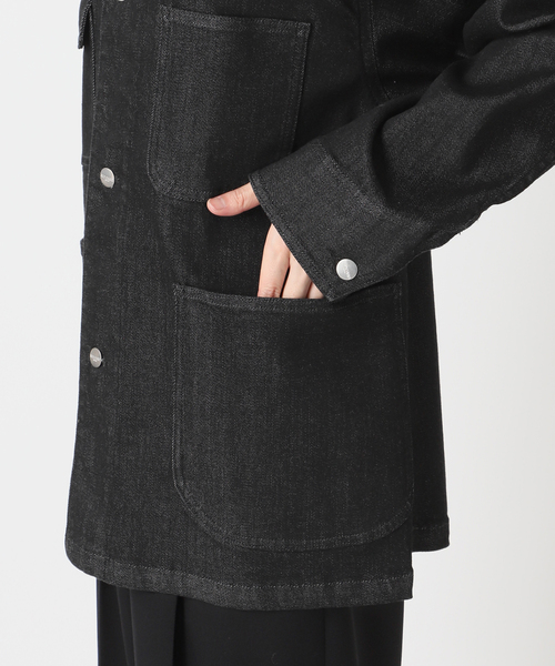 Spick & Span（スピックアンドスパン）の「RED CARD TOKYO / レッドカード トーキョー 別注Chore Coat*（デニムジャケット・レディース・ブラック・SMALL）」の15枚目の写真