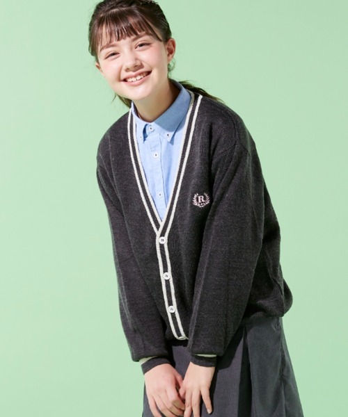 repipi armario（レピピ アルマリオ）の「チルデンカーディガン（カーディガン/ボレロ・キッズ・グレー/ネイビー/ブラック・140/160/150）」の2枚目の写真