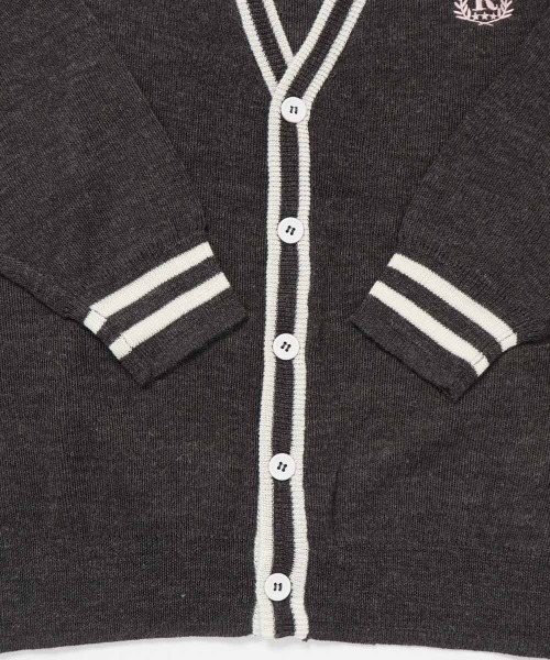 repipi armario（レピピ アルマリオ）の「チルデンカーディガン（カーディガン/ボレロ・キッズ・グレー/ネイビー/ブラック・140/160/150）」の10枚目の写真