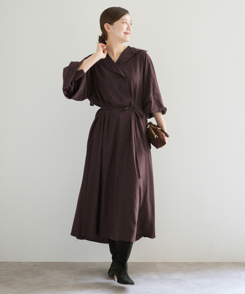 ニュアンスカラードットワンピース（ワンピース）｜IENA（イエナ