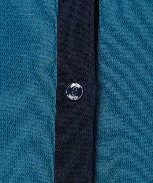 A/C DESIGN BY ALPHA CUBIC（エーシーデザインバイアルファキュービック）の「バイカラーカーディガン【洗える・毛玉になりにくい】（カーディガン/ボレロ・レディース・ベージュ/ネイビー/グリーン・LL/M/L）」の9枚目の写真