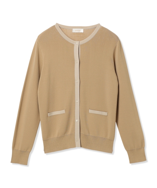 A/C DESIGN BY ALPHA CUBIC（エーシーデザインバイアルファキュービック）の「バイカラーカーディガン【洗える・毛玉になりにくい】（カーディガン/ボレロ・レディース・ベージュ/ネイビー/グリーン・LL/M/L）」の13枚目の写真