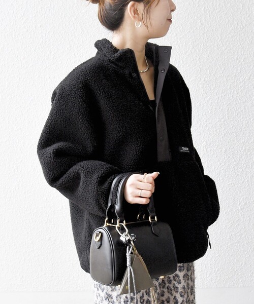 SHIPS any別注】TAION:〈洗濯機可能〉ボア ハイネック プルオーバー