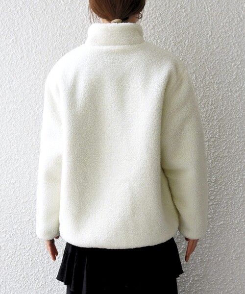 SHIPS any別注】TAION:〈洗濯機可能〉ボア ハイネック プルオーバー