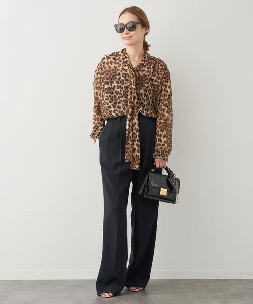 Deuxieme Classe(ドゥーズィエムクラス)の「【THELAURENT】 LEOPARD SWIPON BLOUSE(シャツ/ブラウス・レディース・ブラウン・FREE)」の6枚目の写真