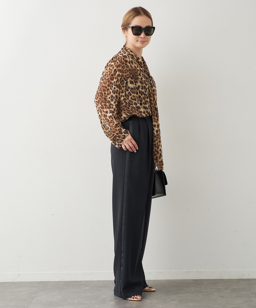 Deuxieme Classe(ドゥーズィエムクラス)の「【THELAURENT】 LEOPARD SWIPON BLOUSE(シャツ/ブラウス・レディース・ブラウン・FREE)」の7枚目の写真