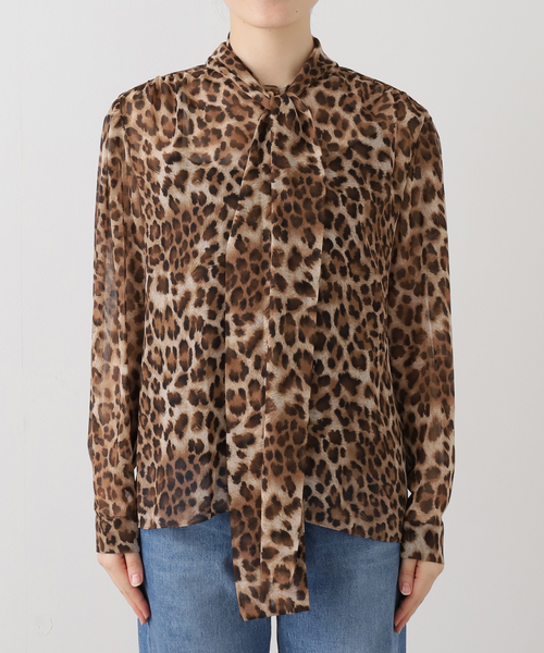 Deuxieme Classe(ドゥーズィエムクラス)の「【THELAURENT】 LEOPARD SWIPON BLOUSE(シャツ/ブラウス・レディース・ブラウン・FREE)」の9枚目の写真