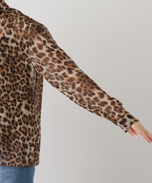 Deuxieme Classe(ドゥーズィエムクラス)の「【THELAURENT】 LEOPARD SWIPON BLOUSE(シャツ/ブラウス・レディース・ブラウン・FREE)」の13枚目の写真