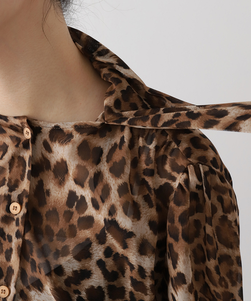 Deuxieme Classe(ドゥーズィエムクラス)の「【THELAURENT】 LEOPARD SWIPON BLOUSE(シャツ/ブラウス・レディース・ブラウン・FREE)」の17枚目の写真