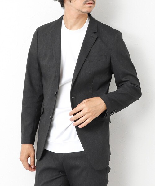 Stutostein Nolley's（シュテットシュタインノーリーズ）の「《ビジカジ/セットアップ対応》ピンヘッドストレッチ JKT 25AW（テーラードジャケット・メンズ・チャコールグレー/ネイビー・S/M/L/XL）」の2枚目の写真