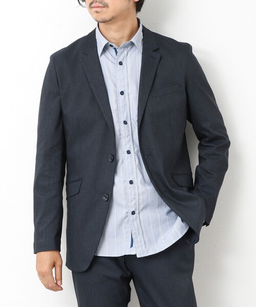 Stutostein Nolley's（シュテットシュタインノーリーズ）の「《ビジカジ/セットアップ対応》ピンヘッドストレッチ JKT 25AW（テーラードジャケット・メンズ・チャコールグレー/ネイビー・S/M/L/XL）」の12枚目の写真