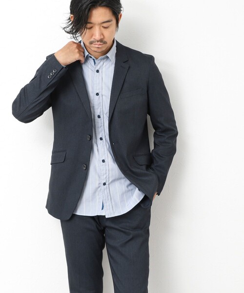 Stutostein Nolley's（シュテットシュタインノーリーズ）の「《ビジカジ/セットアップ対応》ピンヘッドストレッチ JKT 25AW（テーラードジャケット・メンズ・チャコールグレー/ネイビー・S/M/L/XL）」の15枚目の写真