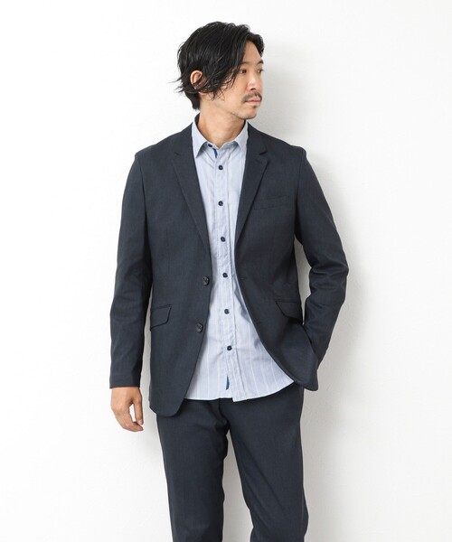 Stutostein Nolley's（シュテットシュタインノーリーズ）の「《ビジカジ/セットアップ対応》ピンヘッドストレッチ JKT 25AW（テーラードジャケット・メンズ・チャコールグレー/ネイビー・S/M/L/XL）」の19枚目の写真