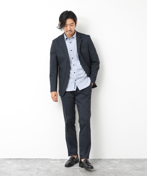 Stutostein Nolley's（シュテットシュタインノーリーズ）の「《ビジカジ/セットアップ対応》ピンヘッドストレッチ JKT 25AW（テーラードジャケット・メンズ・チャコールグレー/ネイビー・S/M/L/XL）」の21枚目の写真