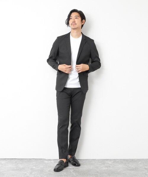 Stutostein Nolley's（シュテットシュタインノーリーズ）の「《ビジカジ/セットアップ対応》ピンヘッドストレッチ JKT 25AW（テーラードジャケット・メンズ・チャコールグレー/ネイビー・S/M/L/XL）」の3枚目の写真