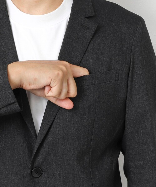 Stutostein Nolley's（シュテットシュタインノーリーズ）の「《ビジカジ/セットアップ対応》ピンヘッドストレッチ JKT 25AW（テーラードジャケット・メンズ・チャコールグレー/ネイビー・S/M/L/XL）」の10枚目の写真