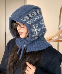 SHEENA(シーナ)のノルディック柄バラクラバニットキャップ(ニットキャップ/ビーニー)