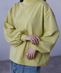 モックネックボリュームスリーブロンT