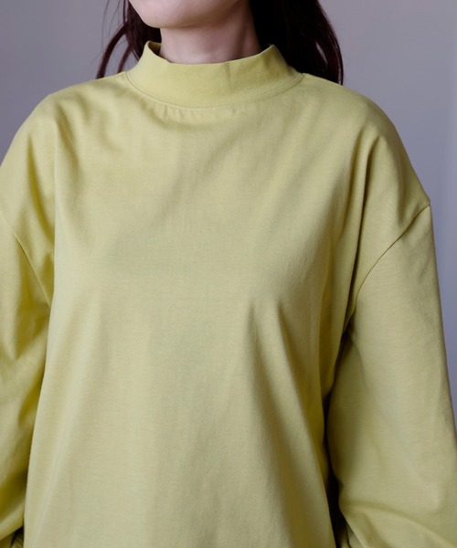 Fizz(フィズ)の「モックネックボリュームスリーブロンT(Tシャツ/カットソー・レディース・イエロー/ホワイト/ブラック/ホワイト×ブラック/カーキ・M)」の14枚目の写真