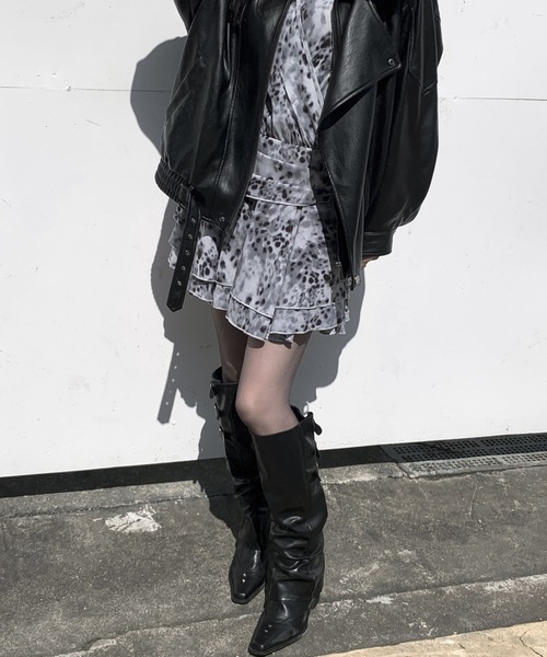 VEILA（ヴェイラ）の「フェイクレザーアシンメトリージップジャケット（その他アウター・レディース・ブラック・フリー）」の8枚目の写真
