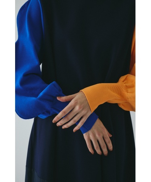 Mountain sleeve docking dress マウンテンスリーブドッキングドレス