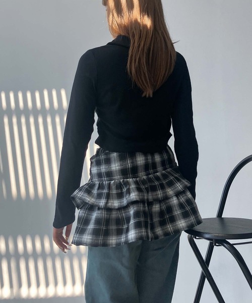 AS KNOW AS plus（アズノゥアズプラス）の「♪ハーフジップ衿付きテレコプルオーバー（Tシャツ/カットソー・レディース・アイボリー/ブラック/レッド・FREE）」の10枚目の写真