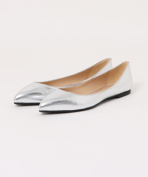 FABIO RUSCONI 【新品】ホワイト ポインテッドトゥ フラットシューズ セール】【FABIO RUSCONI/ファビオルスコーニ】ポインテッドトゥ