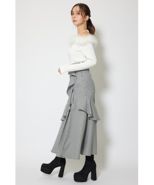 rienda（リエンダ）の「many wayフェザーオフショルニットトップス 秋服 冬服（ニット/セーター・レディース・ホワイト/グレー/ブラック・FREE）」の5枚目の写真