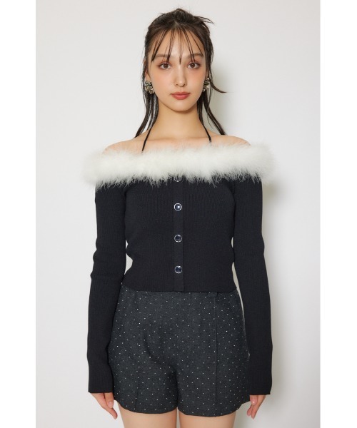 rienda（リエンダ）の「many wayフェザーオフショルニットトップス 秋服 冬服（ニット/セーター・レディース・ホワイト/グレー/ブラック・FREE）」の13枚目の写真