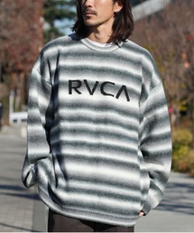 RVCA（ルーカ）の「RVCA メンズ RS BIG RVCA KNIT セーター 【2025年秋冬モデル】 @autumn/ルーカロゴボーダーニット（ニット/セーター）」