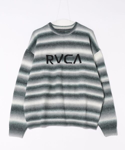 RVCA(ルーカ)の「RVCA メンズ RS BIG RVCA KNIT セーター 【2025年秋冬モデル】 @autumn/ルーカロゴボーダーニット(ニット/セーター・メンズ・ブラック/グレー系その他/ブラウン系その他・SMALL/MEDIUM/LARGE/X-LARGE)」の9枚目の写真