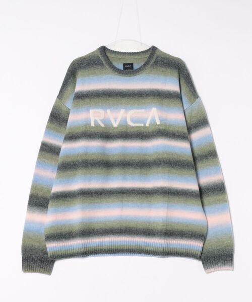 RVCA(ルーカ)の「RVCA メンズ RS BIG RVCA KNIT セーター 【2025年秋冬モデル】 @autumn/ルーカロゴボーダーニット(ニット/セーター・メンズ・ブラック/グレー系その他/ブラウン系その他・SMALL/MEDIUM/LARGE/X-LARGE)」の16枚目の写真