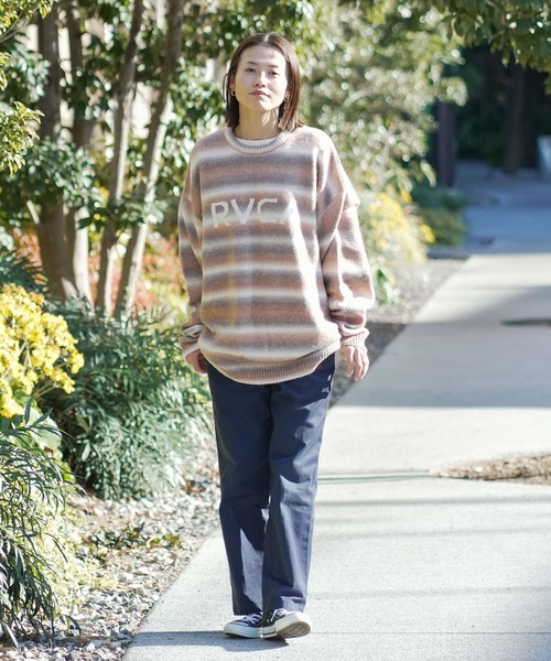 RVCA(ルーカ)の「RVCA メンズ RS BIG RVCA KNIT セーター 【2025年秋冬モデル】 @autumn/ルーカロゴボーダーニット(ニット/セーター・メンズ・ブラック/グレー系その他/ブラウン系その他・SMALL/MEDIUM/LARGE/X-LARGE)」の17枚目の写真