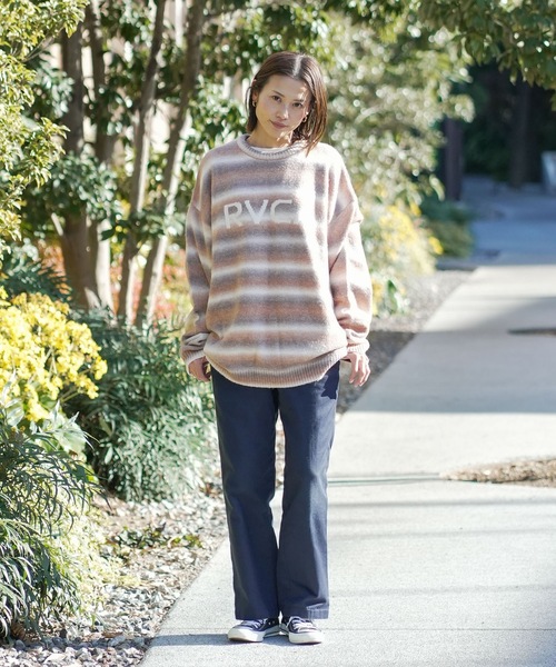 RVCA(ルーカ)の「RVCA メンズ RS BIG RVCA KNIT セーター 【2025年秋冬モデル】 @autumn/ルーカロゴボーダーニット(ニット/セーター・メンズ・ブラック/グレー系その他/ブラウン系その他・SMALL/MEDIUM/LARGE/X-LARGE)」の18枚目の写真