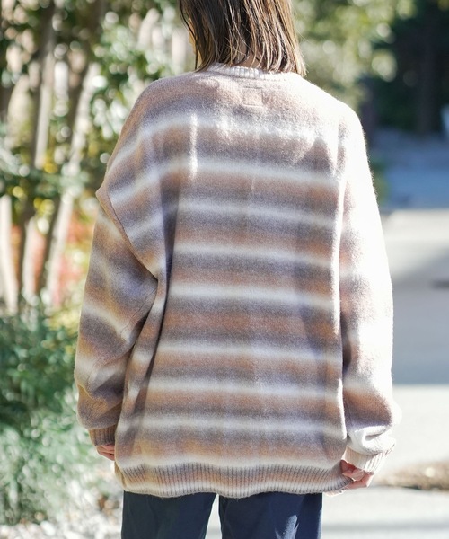RVCA(ルーカ)の「RVCA メンズ RS BIG RVCA KNIT セーター 【2025年秋冬モデル】 @autumn/ルーカロゴボーダーニット(ニット/セーター・メンズ・ブラック/グレー系その他/ブラウン系その他・SMALL/MEDIUM/LARGE/X-LARGE)」の22枚目の写真