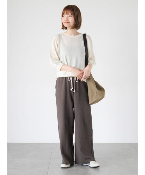 Lugnoncure(ルノンキュール)の「コットンクルーネックニット(ニット/セーター・レディース・オフホワイト/ブルー/ブラック/レッド・F)」の9枚目の写真