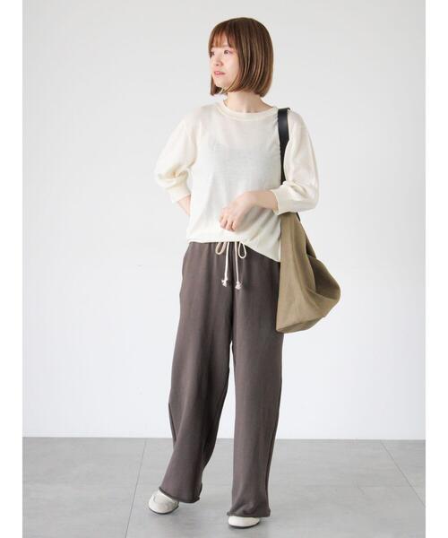 Lugnoncure(ルノンキュール)の「コットンクルーネックニット(ニット/セーター・レディース・オフホワイト/ブルー/ブラック/レッド・F)」の14枚目の写真