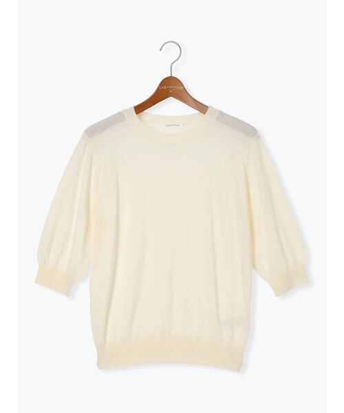 Lugnoncure(ルノンキュール)の「コットンクルーネックニット(ニット/セーター・レディース・オフホワイト/ブルー/ブラック/レッド・F)」の11枚目の写真