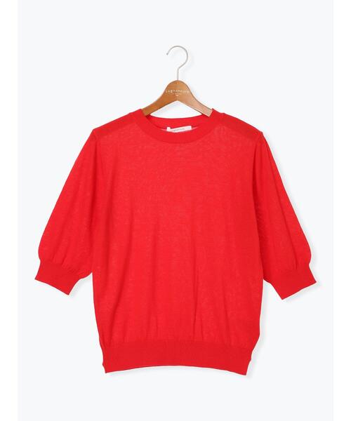 Lugnoncure(ルノンキュール)の「コットンクルーネックニット(ニット/セーター・レディース・オフホワイト/ブルー/ブラック/レッド・F)」の8枚目の写真